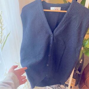 Vintage | Knit Blue Sweater Vest